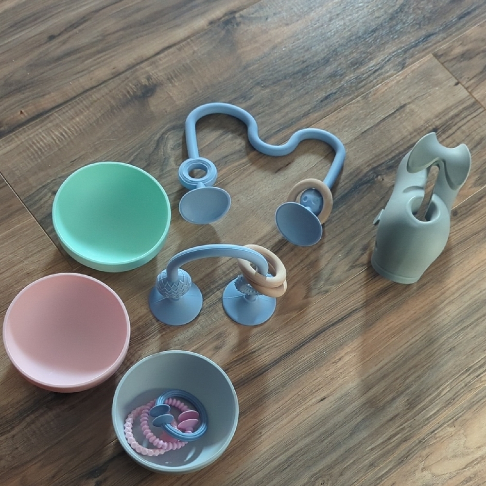 Cloud Island Silicone Baby Plate & Other Baby Toys/Accessories
